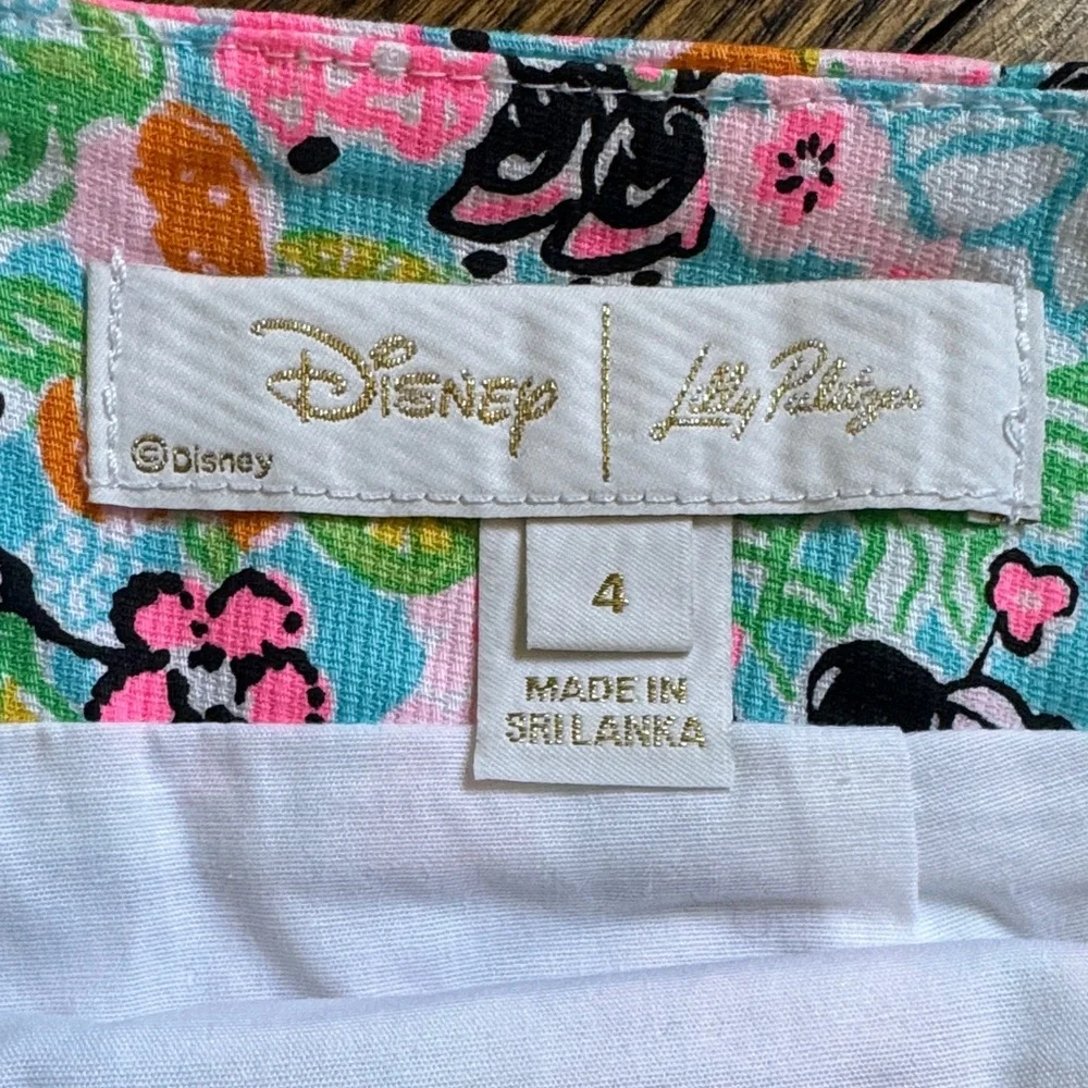 Lilly Pulitzer Aqua Floral Mickey Print Scalloped Hem Skort! NEW WITH TAGS! - Picture 6 of 8